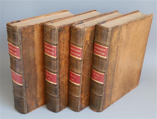 Froissart, Jean - Chronicles, 4 vols, qto, calf rebacked, with 60 plates, Hafod 1803-05